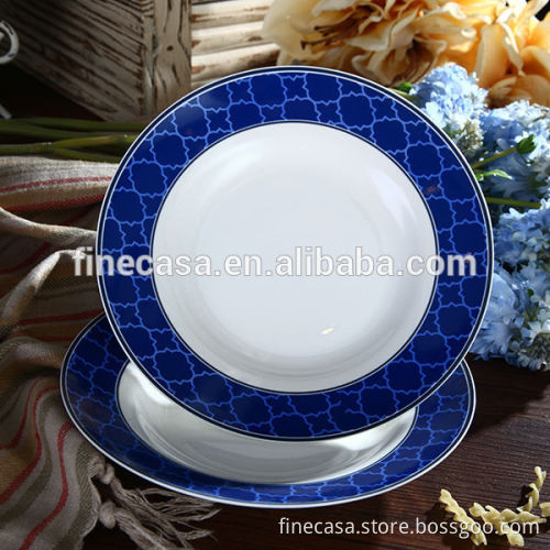 8.5 Inches Fine New Bone China Soup Plate of Blue Dream